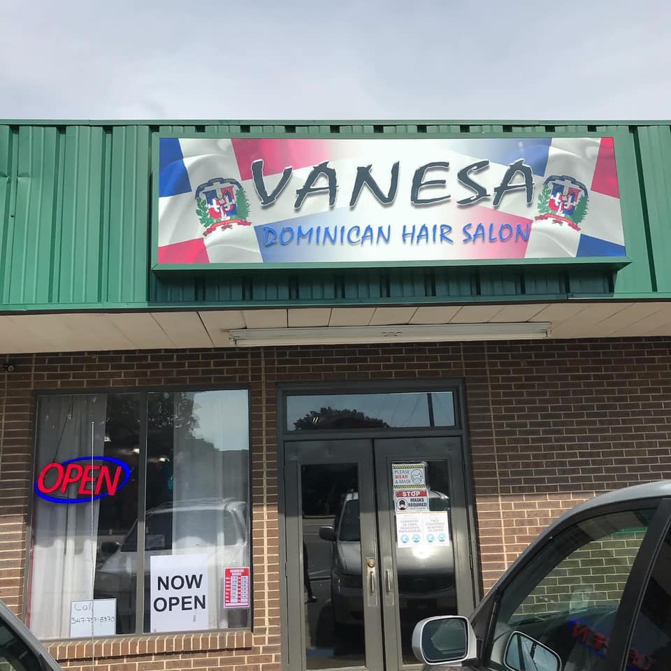 The Vanesa Dominican Hair Salon storefront on Mt Gallant Road